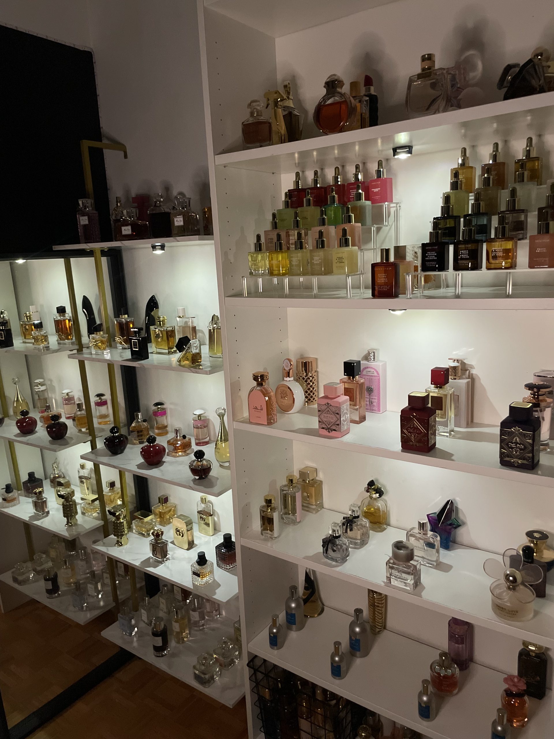 Perfume collection display