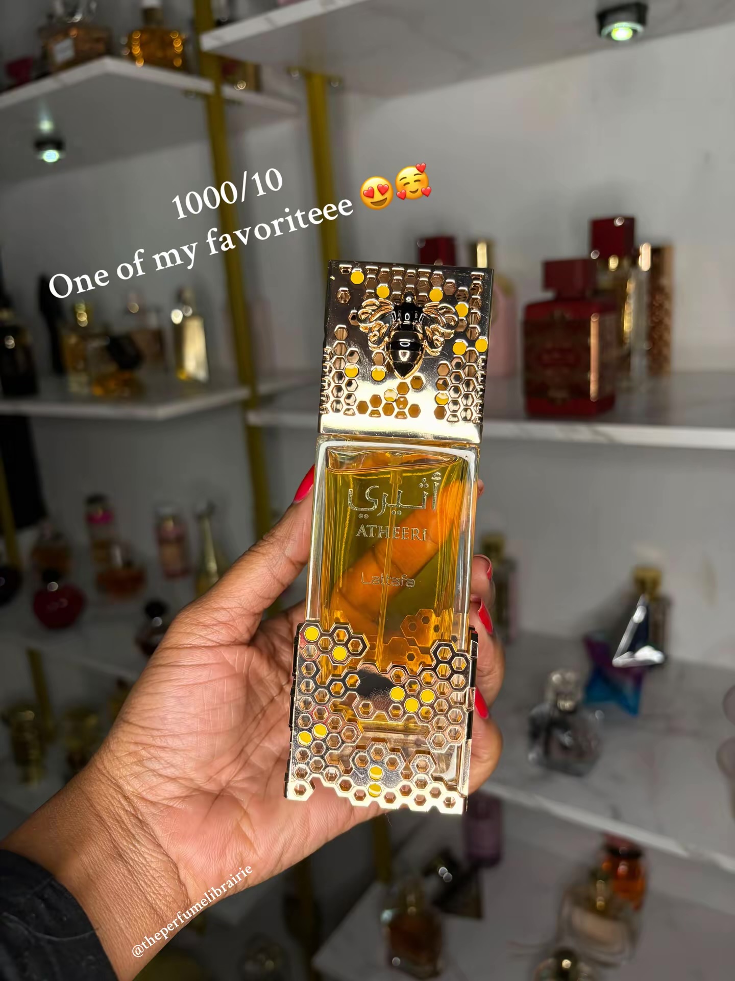 Atheeri perfume warm amber honey scent luxury bottle