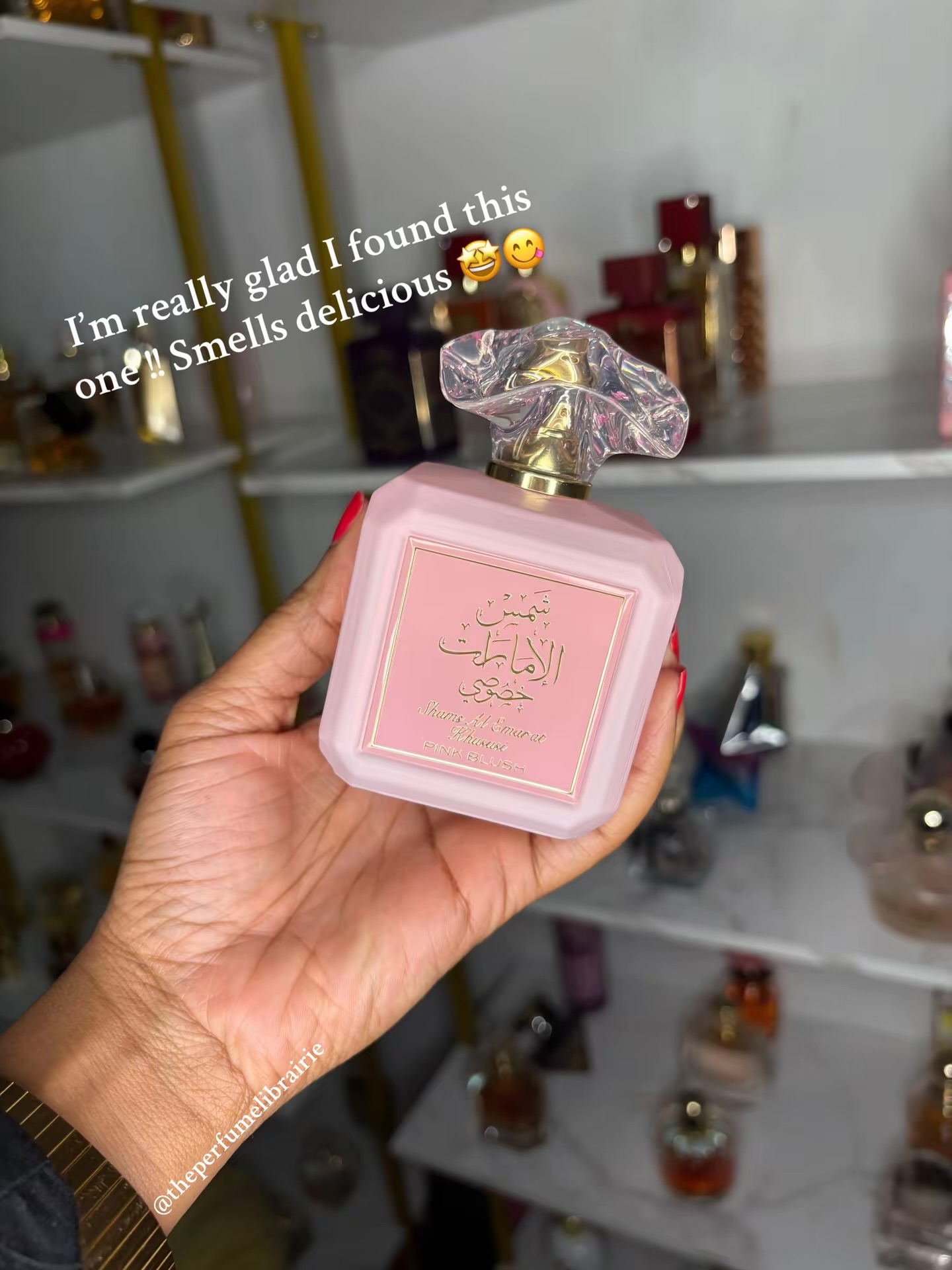 Pink Blush perfume soft sweet feminine fragrance bottle