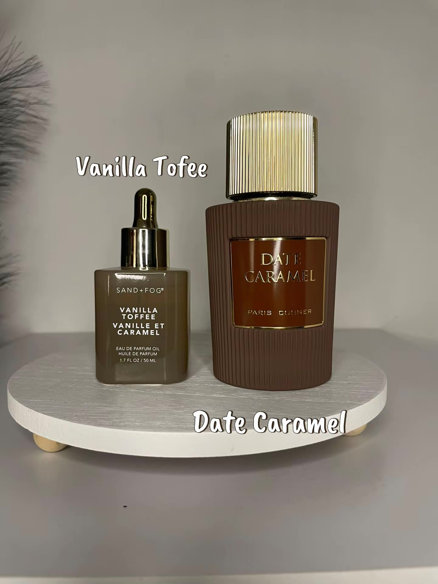 Sand + Fog Vanilla Toffee layered with Paris Corner Date Caramel